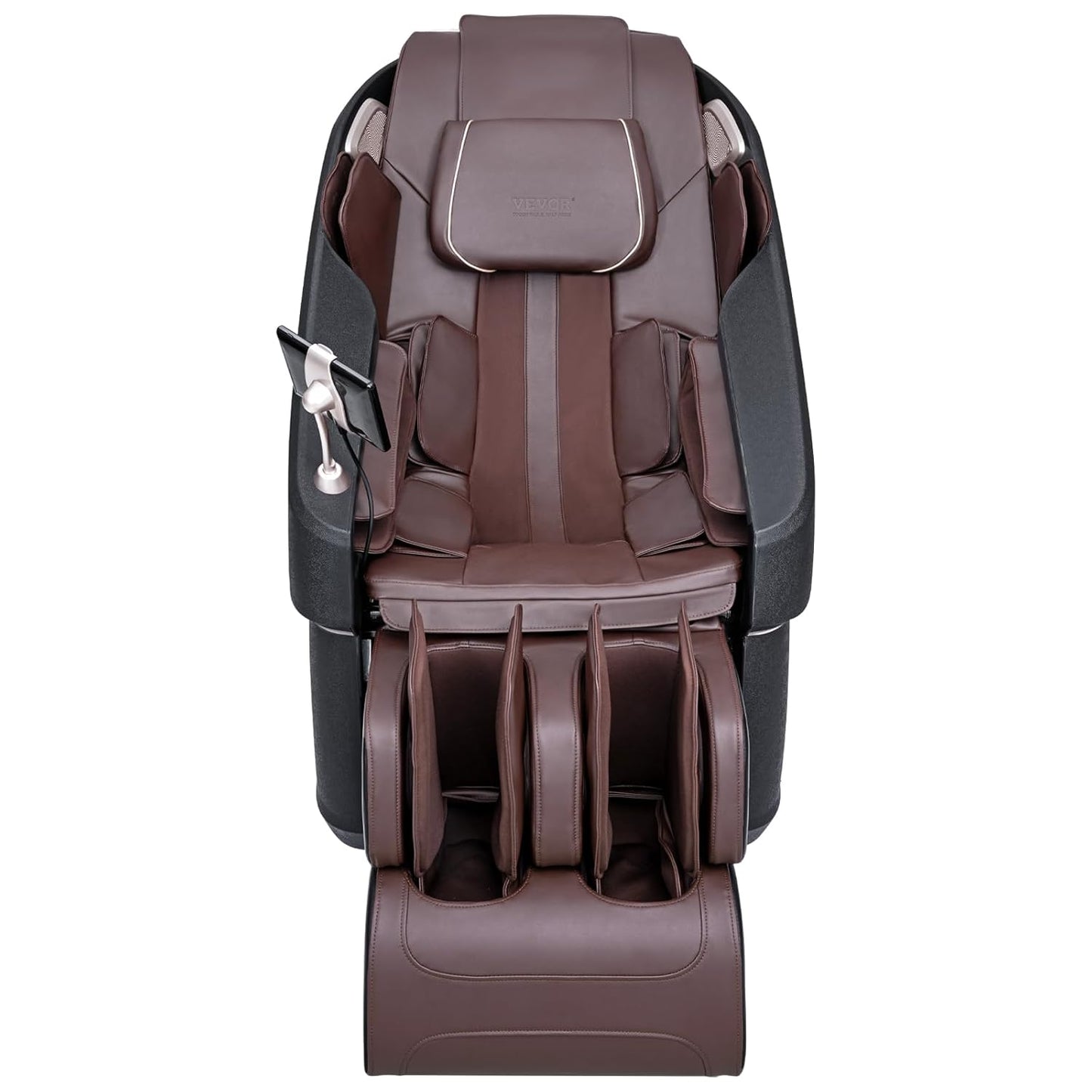VEVOR Massagesessel mit Flexibler SL-Schiene, 3D-Ganzkörper-Shiatsu-Massagegerät, Schwerelosigkeit, 10 bis 18 Automatikmodi, Heizung, Bluetooth-Lautsprecher, Luftkissen und Touchscreen 160 kg