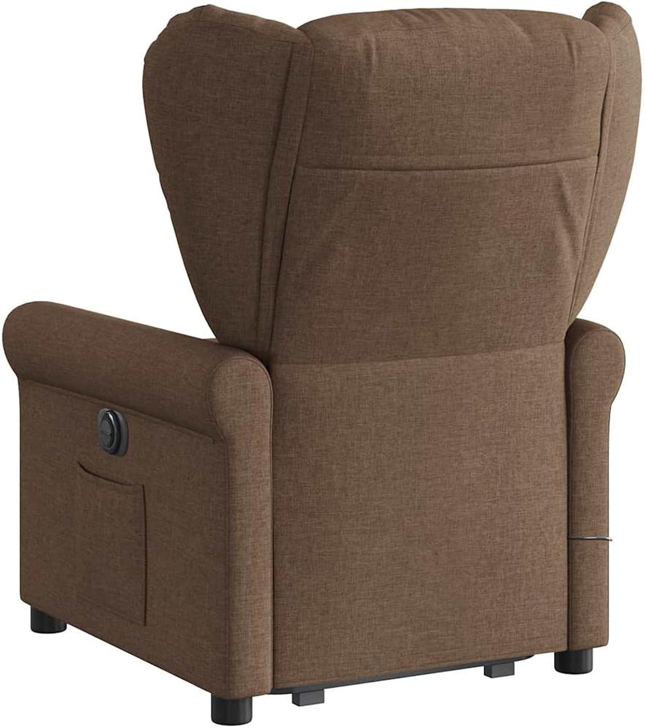 Homgoday Elektrischer Massagesessel mit Aufstehhilfe Braun Stoff Relaxsessel Model3303408