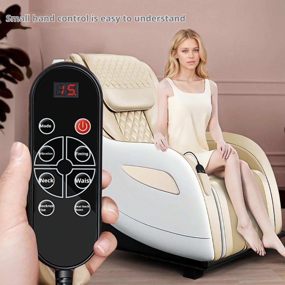 Shangxing Full-Body airbag System of Electric Massage Chair, Zero Gravity Design, Lumbar Heating Function, Bluetooth Music headrest, White.