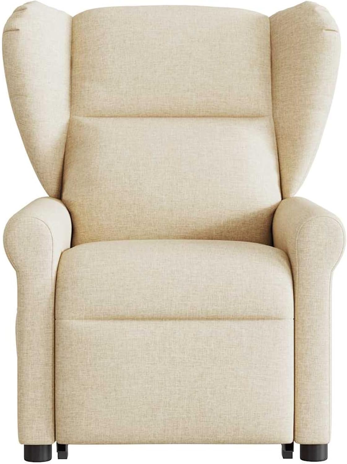 Homgoday Massagesessel mit Aufstehhilfe Creme Stoff Relaxsessel Model3303392
