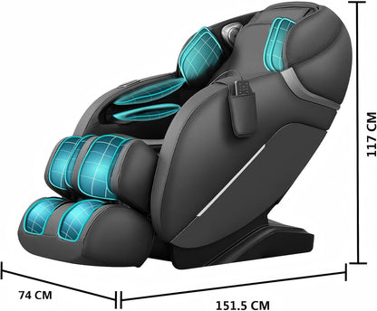 Violissima Ganzkörper-Massagesessel, Shiatsu-Massagesessel mit Zero-Gravity-Funktion, SL-Schiene, 12 automatische Massageprogramme, Wärmetherapie, Fußrollen, Bluetooth