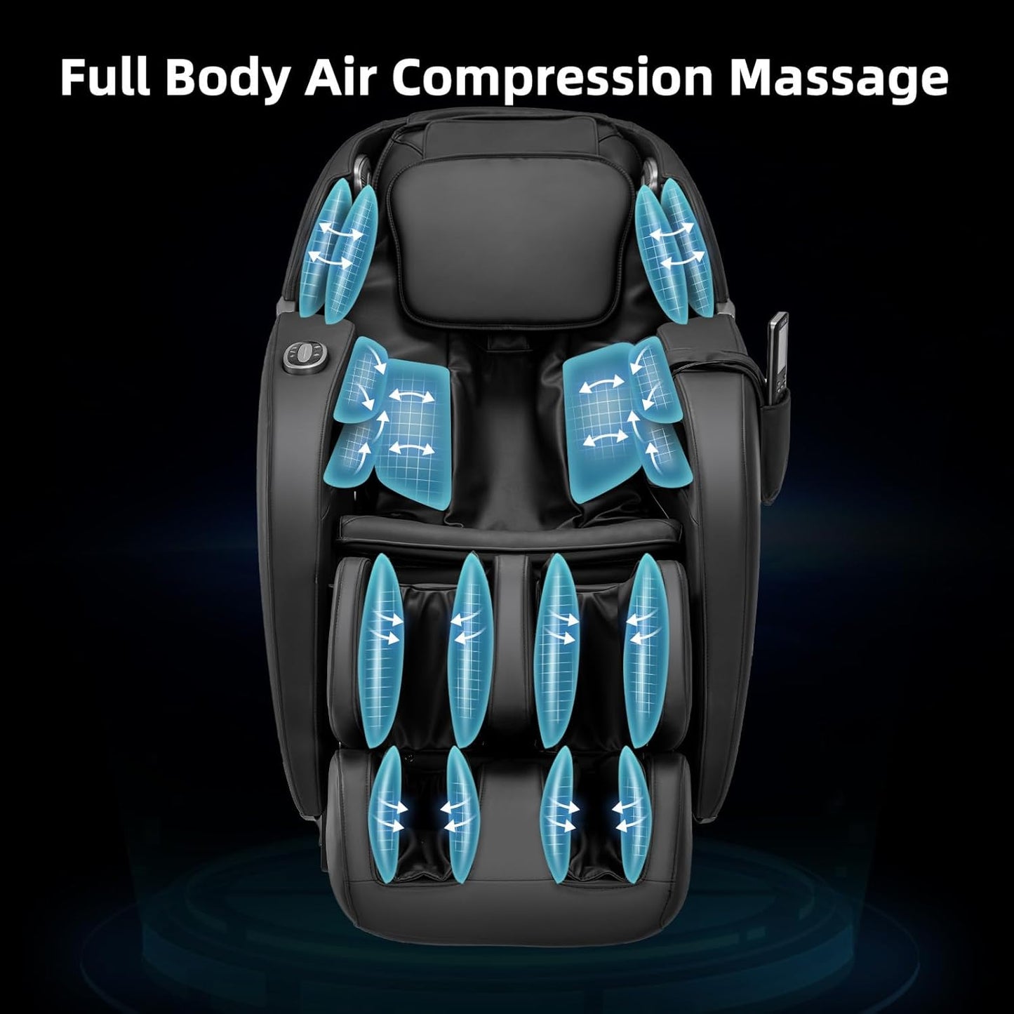 Violissima Ganzkörper-Massagesessel, Shiatsu-Massagesessel mit Zero-Gravity-Funktion, SL-Schiene, 12 automatische Massageprogramme, Wärmetherapie, Fußrollen, Bluetooth