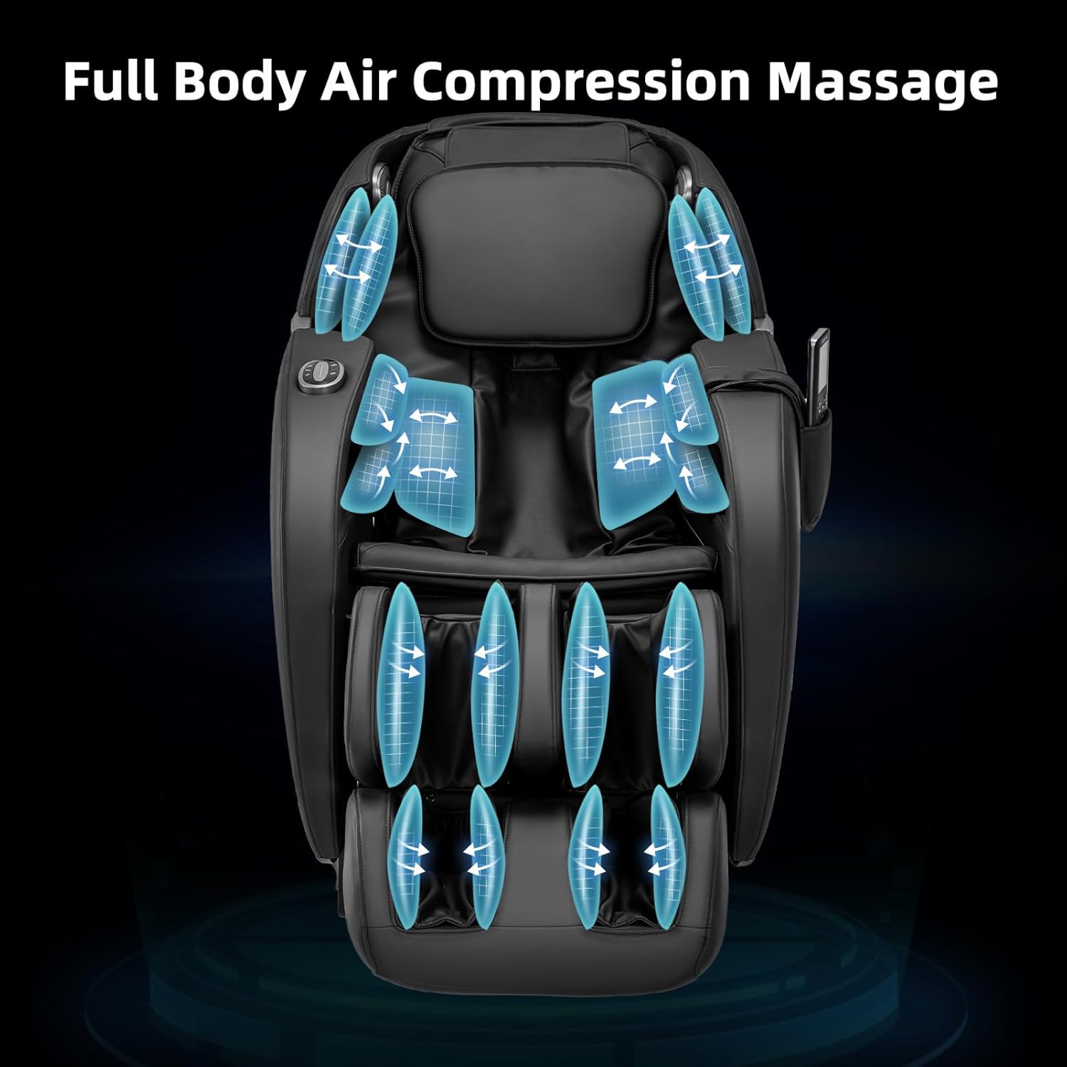 Violissima Ganzkörper-Massagesessel, Shiatsu-Massagesessel mit Zero-Gravity-Funktion, SL-Schiene, 12 automatische Massageprogramme, Wärmetherapie, Fußrollen, Bluetooth