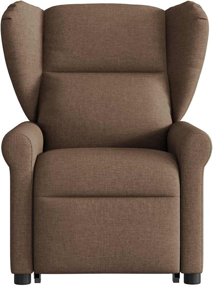 Homgoday Elektrischer Massagesessel mit Aufstehhilfe Braun Stoff Relaxsessel Model3303408