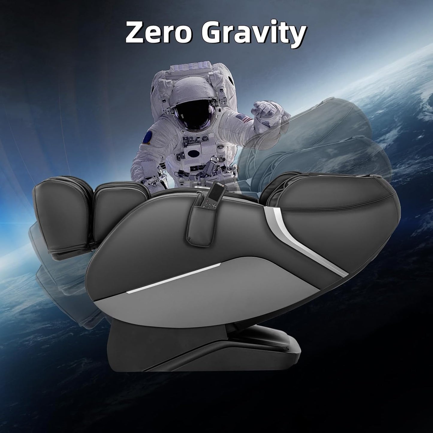 Violissima Ganzkörper-Massagesessel, Shiatsu-Massagesessel mit Zero-Gravity-Funktion, SL-Schiene, 12 automatische Massageprogramme, Wärmetherapie, Fußrollen, Bluetooth
